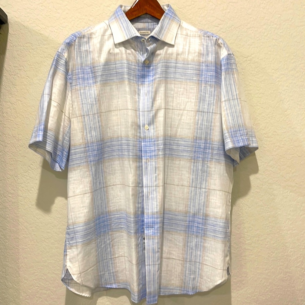 XL Men’s Joseph Abboud Linen Short Sleeve Button Down